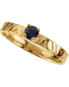 Youth Genuine Birthstone Ring 14K Yellow Gold September Childrens Genuine Birthstone Ring