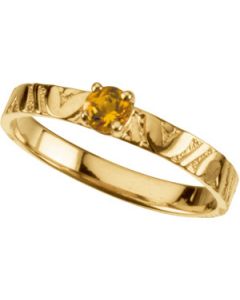 Youth Genuine Birthstone Ring 14K Yellow Gold November Childrens Genuine Birthstone Ring
