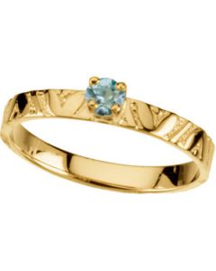 Youth Genuine Birthstone Ring 14K Yellow Gold December Childrens Genuine Birthstone Ring