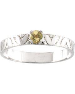 Youth Genuine Birthstone Ring 14K White Gold August Childrens Genuine Birthstone Ring