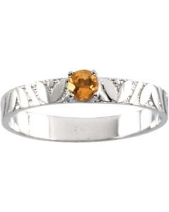 Youth Genuine Birthstone Ring 14K White Gold November Childrens Genuine Birthstone Ring