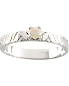 Youth Genuine Birthstone Ring 14K White Gold October Childrens Genuine Birthstone Ring