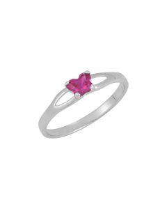 Sterling Silver Bfly® July CZ Birthstone Ring