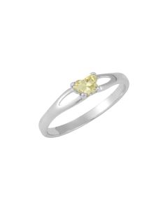 Sterling Silver Bfly® August CZ Birthstone Ring