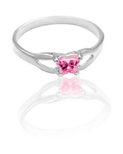 Bfly Cz Birthstone Ring W/Box N\A  October Ring W/Box