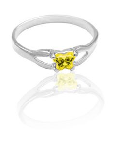 Bfly Cz Birthstone Ring W/Box N\A  November Ring W/Box