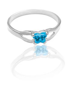 Bfly Cz Birthstone Ring W/Box N\A  December Ring W/Box