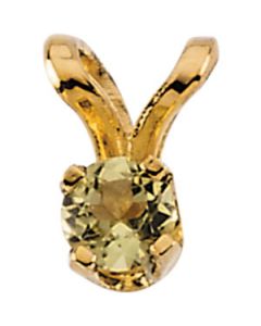 Youth Genuine 03.00 Mm December Birthstone Pendant 14K Yellow Gold Childrens Genuine December Birthstone Pendant
