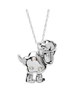 Lucy The Lamb Waggles Pendant With Chain Sterling Silver  16.25X14.00 Mm