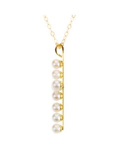 Youth Pearl Necklace With 15.00 Chain 14K Yellow Gold 23.88X16.85 Mm Children'S Pearl Necklace W/15 Chain