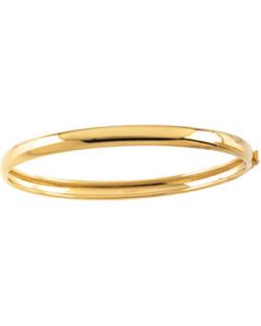 Youth Bangle Bracelet 14K Yellow Gold 04.00 Mm