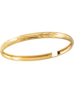 Youth Bangle Bracelet 14K White Gold 04.00 Mm Childrens Bangle Bracelet