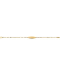 Youth Oval I.D. Bracelet 14K Yellow Gold 05.50X23.00 Mm