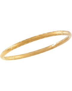 Youth Diamond Cut Bangle Bracelet 14K Yellow Gold 02.50 Width