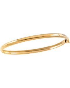 Youth Polished Flex Bangle Bracelet 14K White Gold 02.75 Mm Childrens Polished Flex Bangle Bracelet