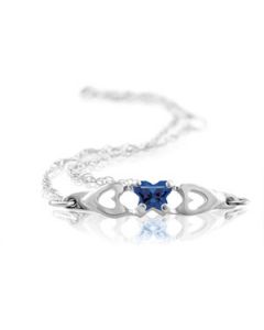 Bfly Cz Birthstone Bracelet 14K White Gold September Bfly Imitation Birthstone Bracelet