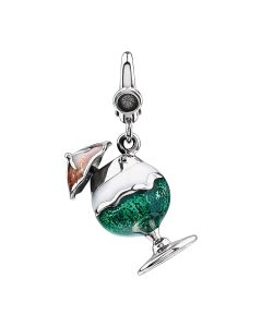 Enamel Cocktail with Umbrella Charm