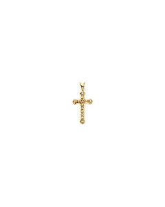 14kt Yellow .07 CTW Diamond Cross Pendant