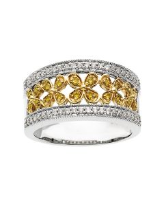 14kt Two-Tone 3/8 CTW Diamond Band Size 7