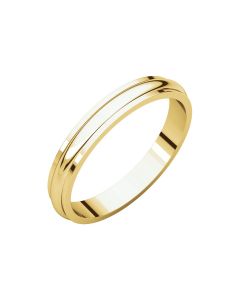 14kt Yellow 3mm Half Round Edge Band