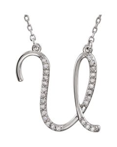 Diamond Initial Necklace 