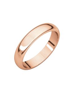 14 K Rose 4mm Half Round Band