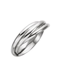 14kt White 2.5mm 3-Band Rolling Ring Size 9