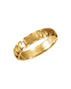 14kt Yellow 5mm Wedding Band Size 11.5