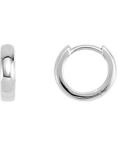 For Hinged Earring 14K White Gold Each 14.00 Mm