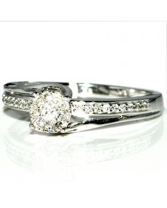 Diamond Engagement Ring Promise Ring 0.18ct 10k White Gold
