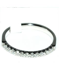 0.25ct Wedding Band Anniversary Ring 14K White gold 2mm wide 13 round Diamonds