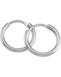 Hoop Earring Platinum  10.00 Mm