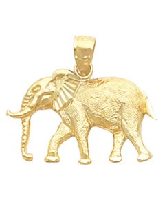 Elephant Pendant 14K Yellow Gold 15.75X23.00 Mm