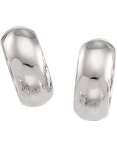 Hinged Earring 14K White Gold 12.75 Mm