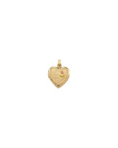 Tri-Color Heart Locket with 