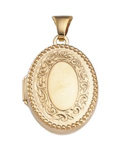 Oval Shaped Locket 14K Yellow Gold 20.50X16.75 Mm