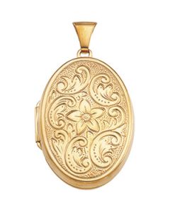 Oval Shaped Locket 14K Yellow Gold 31.50X22.00 Mm