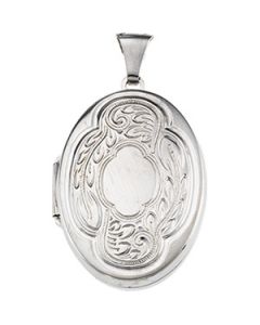 Oval Shaped Locket Sterling Silver  31.75X22.50 Mm