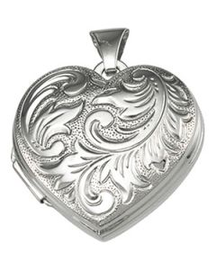 Heart Shaped Locket Sterling Silver  20.75X21.50 Mm