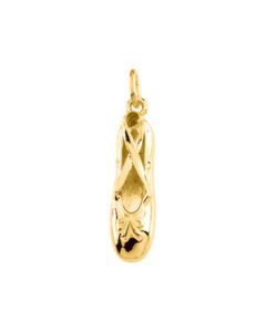 Ballerina Slipper Charm 14K Yellow Gold 22.75X6.25