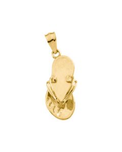 Shoe Pendant 14K Yellow Gold 19.5X8