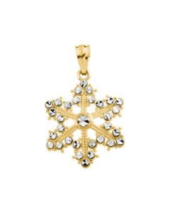 Two Tone Pendant 14K Yellow/White Gold 20.0X15.5