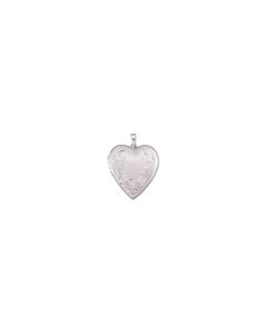 14kt White 21.25x20.25mm Heart Locket