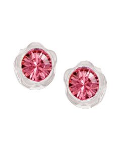 Medical Plastic Rose Crystal Earring N/A N\A 03.75Mm Pair;Medical Plastic Rose Crystal