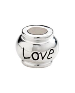 Kera Love Expression Bead Sterling Silver  24436; Enameled Love Bead