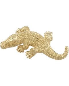Electroform Alligator Brooch 14K Yellow Gold Brooch