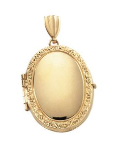 Oval Locket 14K Yellow Gold 26.00X19.50 Mm