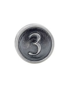 10.60 Mm Kera Numeral Cylinder Bead Sterling Silver  Kera Numeral Cylinder Bead 3
