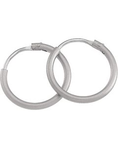 Hoop Earrings Platinum  Pair 13.00 Mm;P;Hoop Earrings