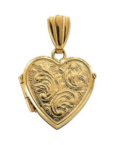 Heart Locket 14K Yellow Gold 13.50 Mm
